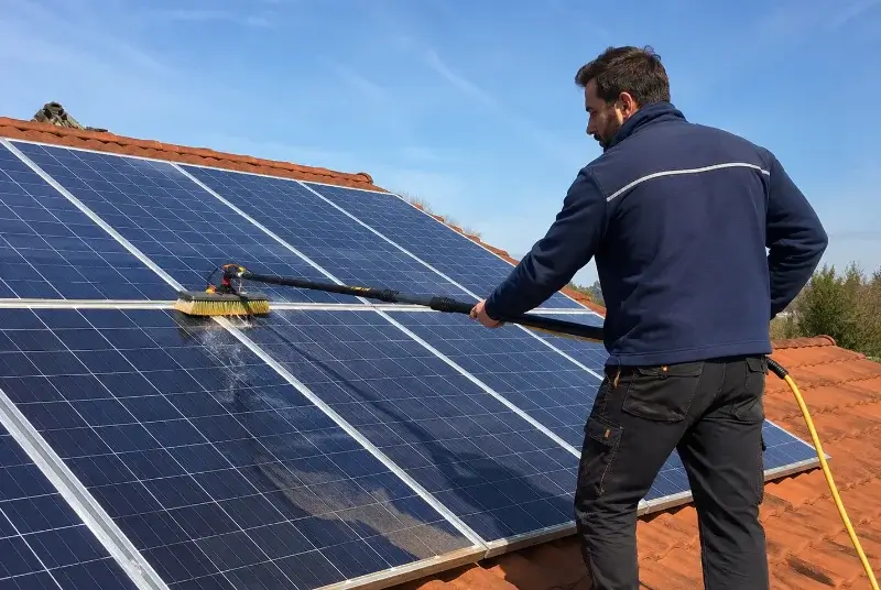 Nettoyage et entretien de panneaux solaires à Brenthonne